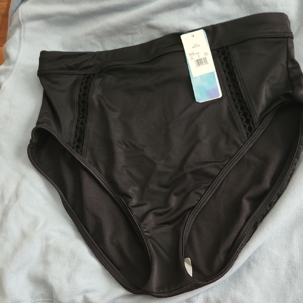🎃High-Waisted Black Bikini Bottom